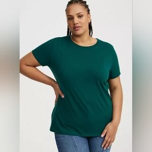 Torrid Deep Teal Short Sleeve Top Size 6